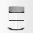 Hollyfield II Gray Fabric Seat W Gray Metal Base Counter Stool - Default Title