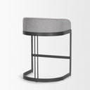Hollyfield II Gray Fabric Seat W Gray Metal Base Counter Stool - Default Title