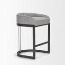 Hollyfield II Gray Fabric Seat W Gray Metal Base Counter Stool - Default Title