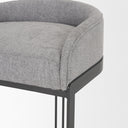 Hollyfield II Gray Fabric Seat W Gray Metal Base Counter Stool - Default Title
