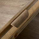 Sonny 236L x 236W x 20H Set of Two Brown Wood and Wicker Square Trays - Default Title