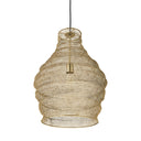 Halycon 160L x 160W x 200H Gold Mesh and Iron Pendant Light - Default Title