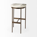 Millie 1675 X 1775 X 30 Hair-on-hide Seat W Gold Frame Bar Stool - Default Title