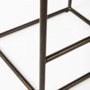 Clarissa 180L x 160W x 2625H Black Woven Leather Seat W Gold Frame Counter Stool - Default Title