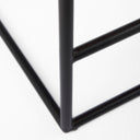 Clarissa 180L x 160W x 2625H Dark Brown Woven Leather Seat W Black Iron Frame Counter Stool - Default Title