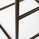 Clarissa 180L x 160W x 3025H Black Woven Leather Seat W Gold Frame Bar Stool - Default Title