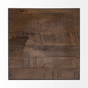 Trestman II 24 x 225 Square Top Medium Brown Wood and Iron Cross Braced EndSide Table - Default Title