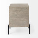 Arelius 20L x 18W x 26H Gray Wood W Black Metal Frame EndSide Table - Default Title