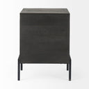 Arelius 20L x 18W x 26H Black-Brown Wood W Black Metal Frame EndSide Table - Default Title