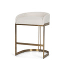 Hollyfield II Cream Fabric Seat W Gold Metal Base Counter Stool - Default Title