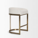 Hollyfield II Cream Fabric Seat W Gold Metal Base Counter Stool - Default Title