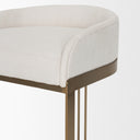 Hollyfield II Cream Fabric Seat W Gold Metal Base Counter Stool - Default Title