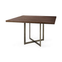 Faye 480L x 480W x 300H Medium Brown Square Dining Table - Default Title
