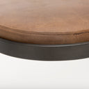 Tyson 17L x 18W x 28H Brown Leather W Metal Frame Counter Stool - Default Title