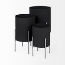Claypoole Set of 3 Black Plant Stands - Default Title