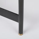 Marquisa Set of 2 225L x 225W x 208H Light Brown Wood W Black Metal Base Nesting Side Tables - Default Title