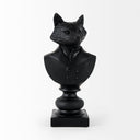 Murray 60L x 45W x 130H Black Painted Resin Fox in a Suit Bust - Default Title