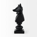 Murray 60L x 45W x 130H Black Painted Resin Fox in a Suit Bust - Default Title