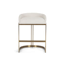 Hollyfield II Cream Fabric Seat W Gold Metal Base Counter Stool - Default Title
