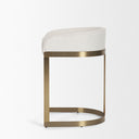 Hollyfield II Cream Fabric Seat W Gold Metal Base Counter Stool - Default Title