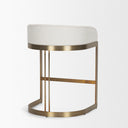 Hollyfield II Cream Fabric Seat W Gold Metal Base Counter Stool - Default Title