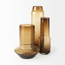 Amrita 83L x 83W x 97H Golden Brown Glass Vase - Default Title