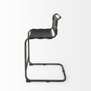Berbick 21L x 25W x 38H Black Leather W Iron Frame Counter Stool - Default Title
