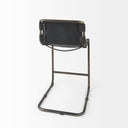 Berbick 21L x 25W x 38H Black Leather W Iron Frame Counter Stool - Default Title