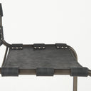 Berbick 21L x 25W x 38H Black Leather W Iron Frame Counter Stool - Default Title