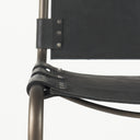 Berbick 21L x 25W x 38H Black Leather W Iron Frame Counter Stool - Default Title