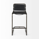 Berbick 43 Total Height Black Leather w Iron Frame Bar Stool - Default Title