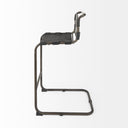 Berbick 43 Total Height Black Leather w Iron Frame Bar Stool - Default Title