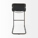 Berbick 43 Total Height Black Leather w Iron Frame Bar Stool - Default Title