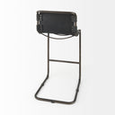 Berbick 43 Total Height Black Leather w Iron Frame Bar Stool - Default Title