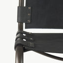 Berbick 43 Total Height Black Leather w Iron Frame Bar Stool - Default Title