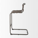 Berbick 43 Total Height BrownGray Suede w Iron Frame Bar Stool - Default Title