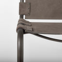 Berbick 43 Total Height BrownGray Suede w Iron Frame Bar Stool - Default Title