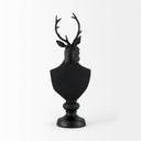 Mozart 82L x 60W x 225H Black Painted Resin Deer Bust - Default Title
