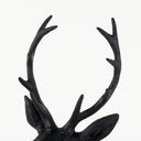 Mozart 82L x 60W x 225H Black Painted Resin Deer Bust - Default Title