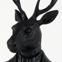 Mozart 82L x 60W x 225H Black Painted Resin Deer Bust - Default Title