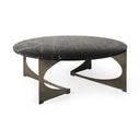 Reinhold III Black Marble Top Iron Coffee Table - Default Title