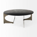 Reinhold III Black Marble Top Iron Coffee Table - Default Title