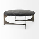 Reinhold III Black Marble Top Iron Coffee Table - Default Title