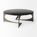 Reinhold III Black Marble Top Iron Coffee Table - Default Title