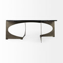 Reinhold III Black Marble Top Iron Coffee Table - Default Title