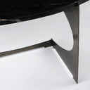 Reinhold III Black Marble Top Iron Coffee Table - Default Title