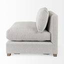 Valence 382L x 386W x 283H Light Gray Armless Sectional Piece - Default Title