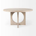 Liesl 54L x 540W x 300H Barely Gray Finished Wood W Circular Top Dining Table - Default Title