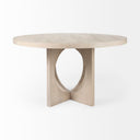 Liesl 54L x 540W x 300H Barely Gray Finished Wood W Circular Top Dining Table - Default Title