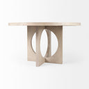 Liesl 54L x 540W x 300H Barely Gray Finished Wood W Circular Top Dining Table - Default Title